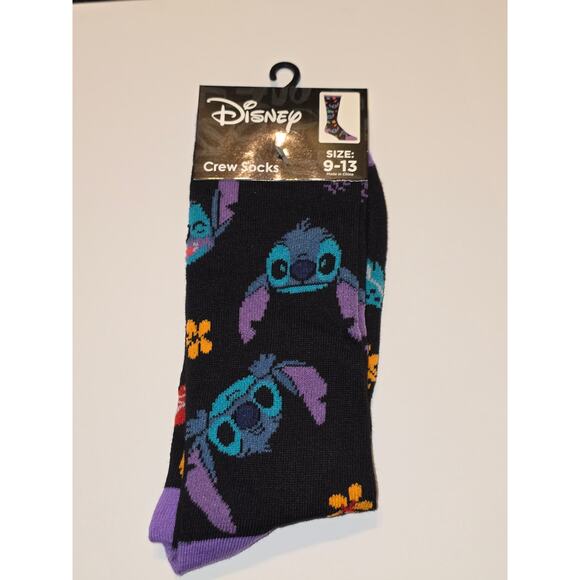 Three Pairs Stitch Face Crew Neck Socks Adult Size 9-13 - Picture 6 of 6